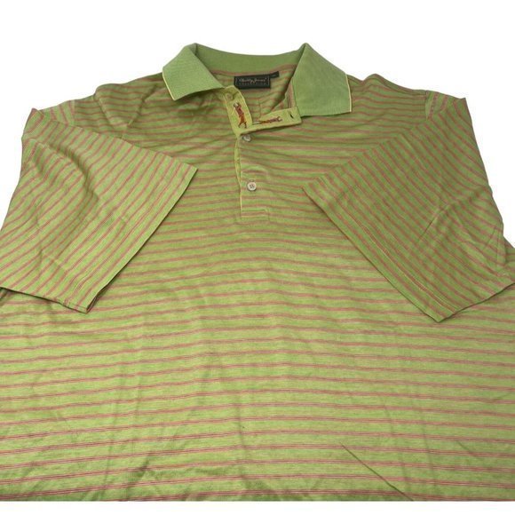 Bobby Jones Light Green with Stripes Golf‎ Shirt XL - Picture 1 of 7